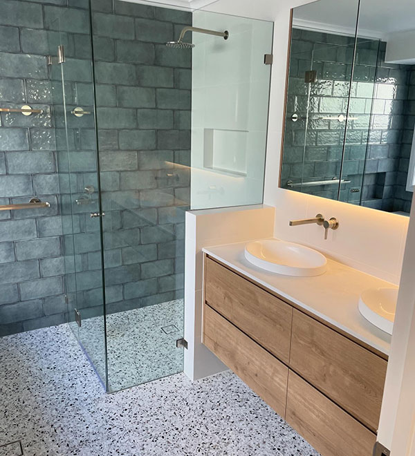Timeless Projects bathroom renovation with clean design and finishes